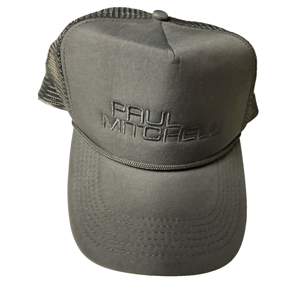 Paul Mitchell‎ Hat One Size Fits All Black Snapback trucker hat